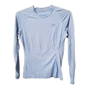 Icebreaker Women's Blue Merino Wool Base Layer Long Sleeve T-Shirt Size XL